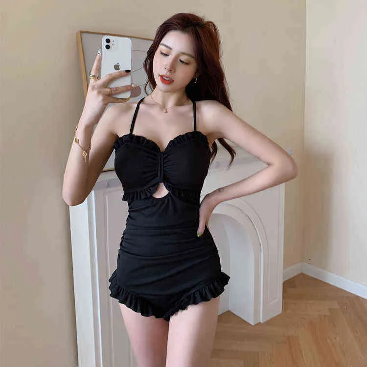 swimsuit female summer black thin sexy