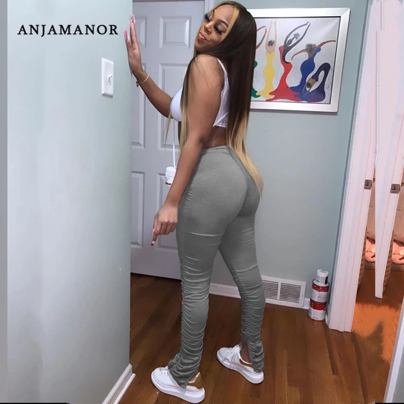 anjamanor ruched sweatpants bodycon